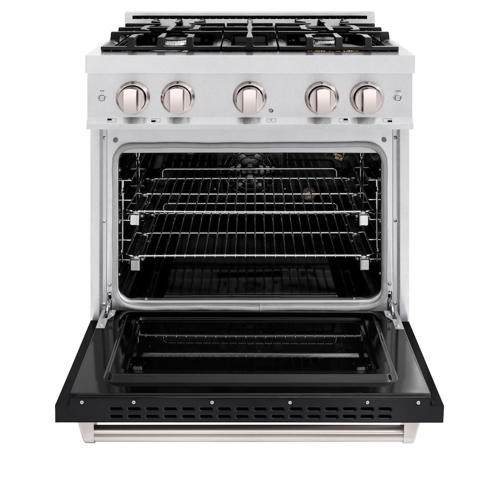 30 in. 4.2 cu. ft. Classic Gas Range with 4 Burner Cooktop and Convection Gas Oven - (CGRSBLM30) -