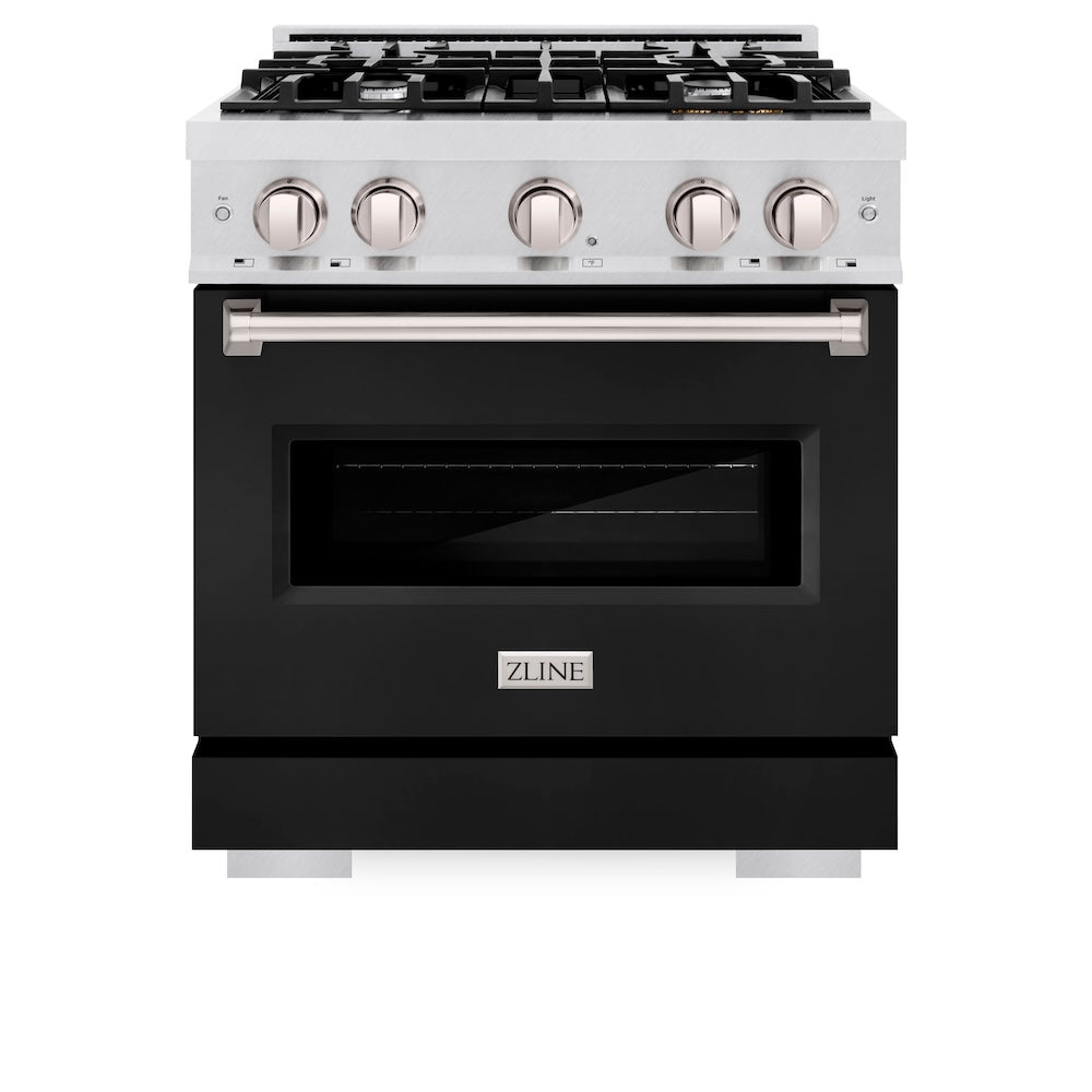 30 in. 4.2 cu. ft. Classic Gas Range with 4 Burner Cooktop and Convection Gas Oven - (CGRSBLM30) -
