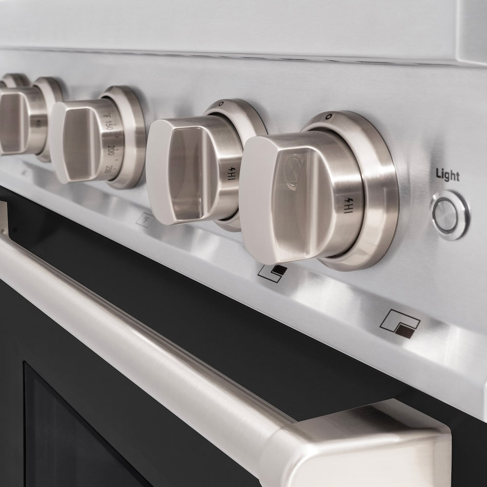 30 in. 4.2 cu. ft. Classic Gas Range with 4 Burner Cooktop and Convection Gas Oven - (CGRSBLM30) -