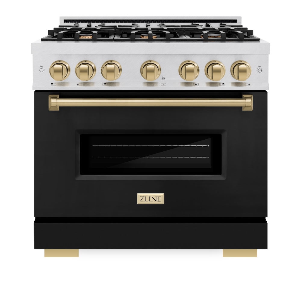 Autograph Edition 36 in. 5.2 cu. ft. Classic Gas Range with 6 Burner Cooktop and Convection Gas Oven - (CGRSZBLM36CB) -