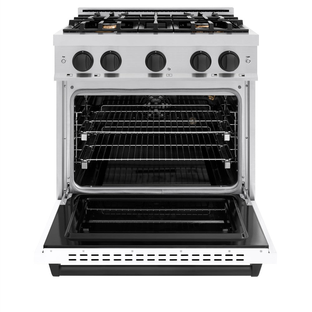 Autograph Edition 30 in. 4.2 cu. ft. Classic Gas Range with 4 Burner Cooktop and Convection Gas Oven - (CGRZWM30MB) -
