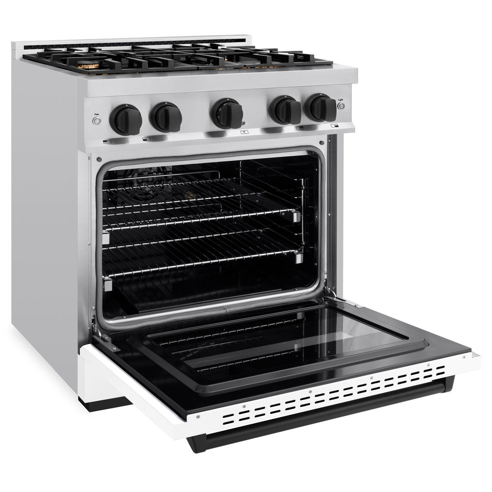 Autograph Edition 30 in. 4.2 cu. ft. Classic Gas Range with 4 Burner Cooktop and Convection Gas Oven - (CGRZWM30MB) -