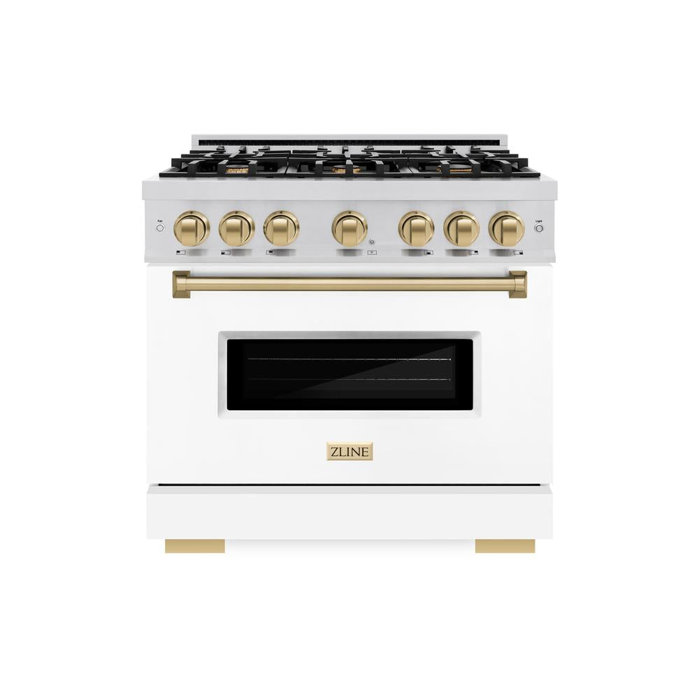 Autograph Edition 36 in. 5.2 cu. ft. Classic Gas Range with 6 Burner Cooktop and Convection Gas Oven - (CGRZWM36CB) -