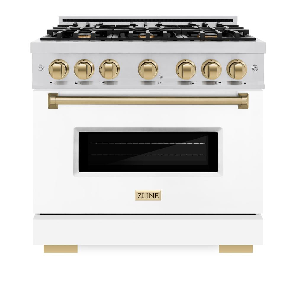 Autograph Edition 36 in. 5.2 cu. ft. Classic Gas Range with 6 Burner Cooktop and Convection Gas Oven - (CGRZWM36CB) -