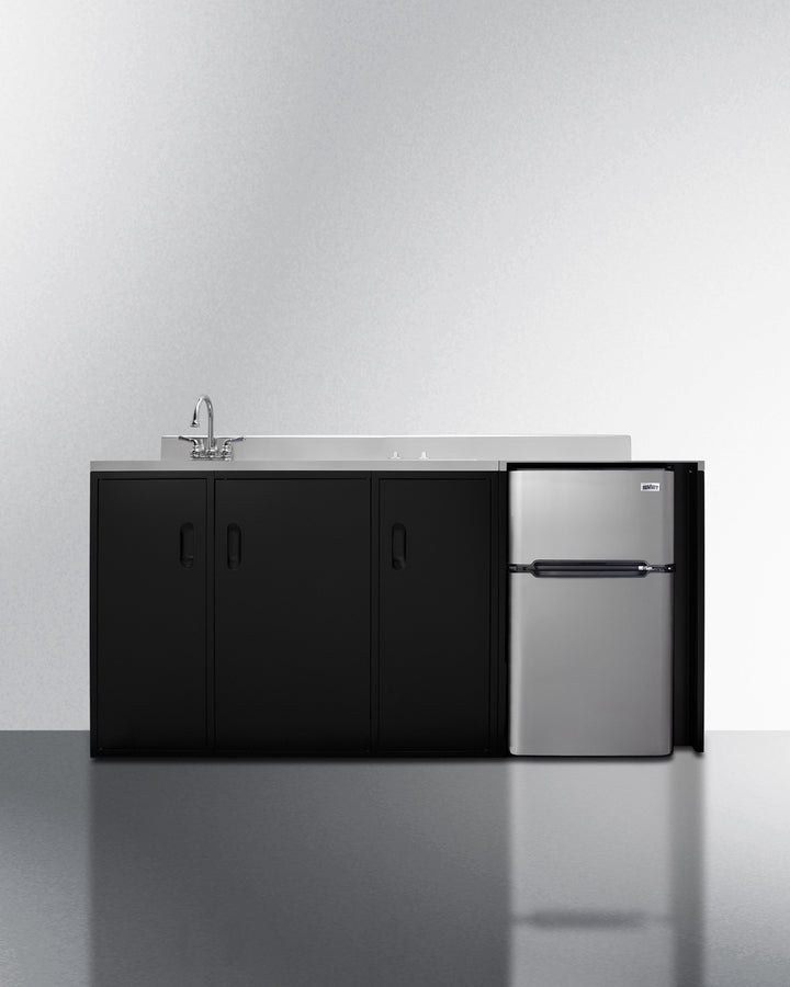 72" Wide All-in-one Kitchenette, ADA Counter Height - (CK72ADASINKL)