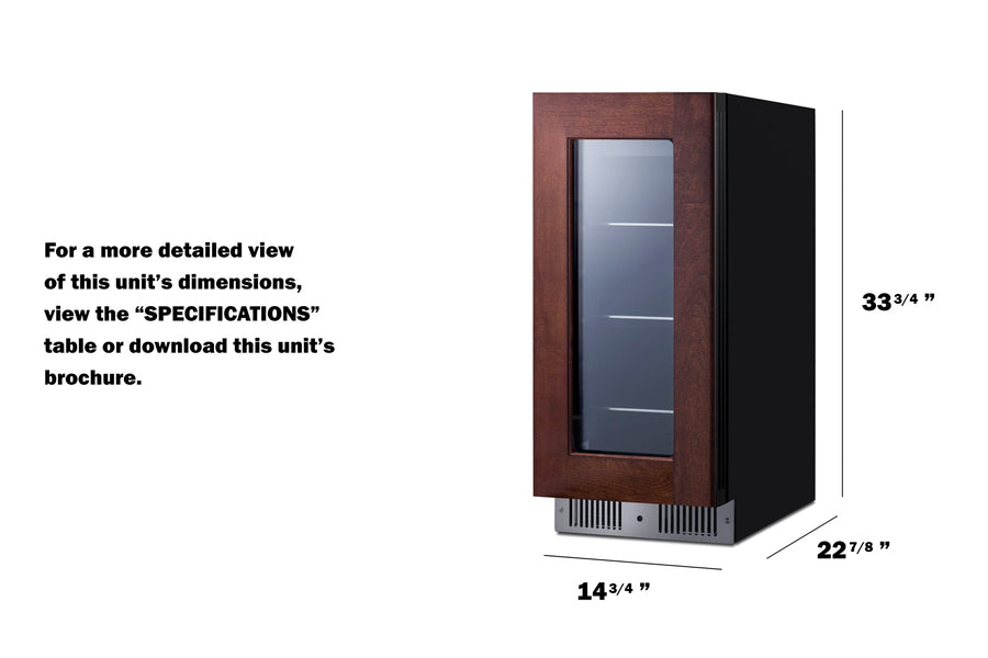 15" Wide Built-In Beverage Center (Panel Not Included) - (CL156BV1PNRLHD)