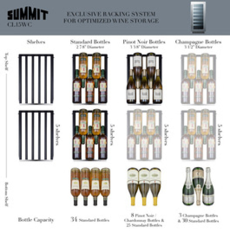 15" Wide Built-in Wine Cellar - (CL15WCCSS)