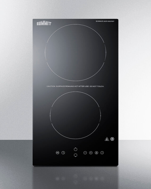 12" Wide 230V 2-Burner Radiant Cooktop With Safety Shutoff - (CRH2BT30230)