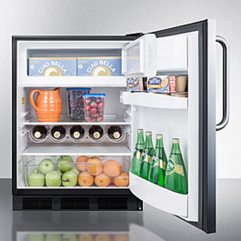 24" Wide Built-in Refrigerator-freezer, ADA Compliant - (CT663BKBISSTBADA)