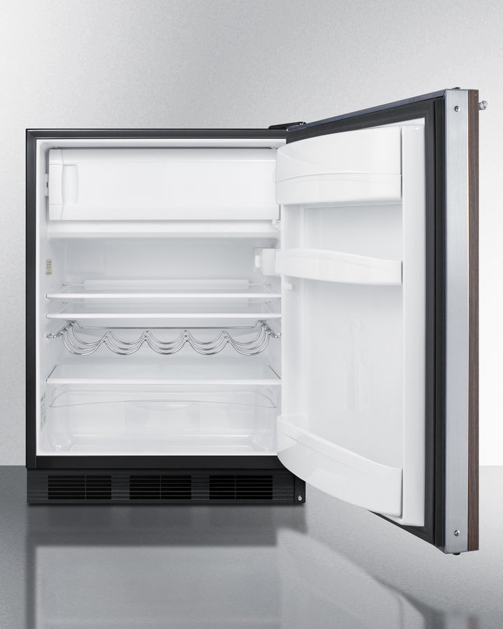 24" Wide Built-in Refrigerator-freezer With Wood Panel, ADA Compliant - (CT663BKBIWP1ADA)