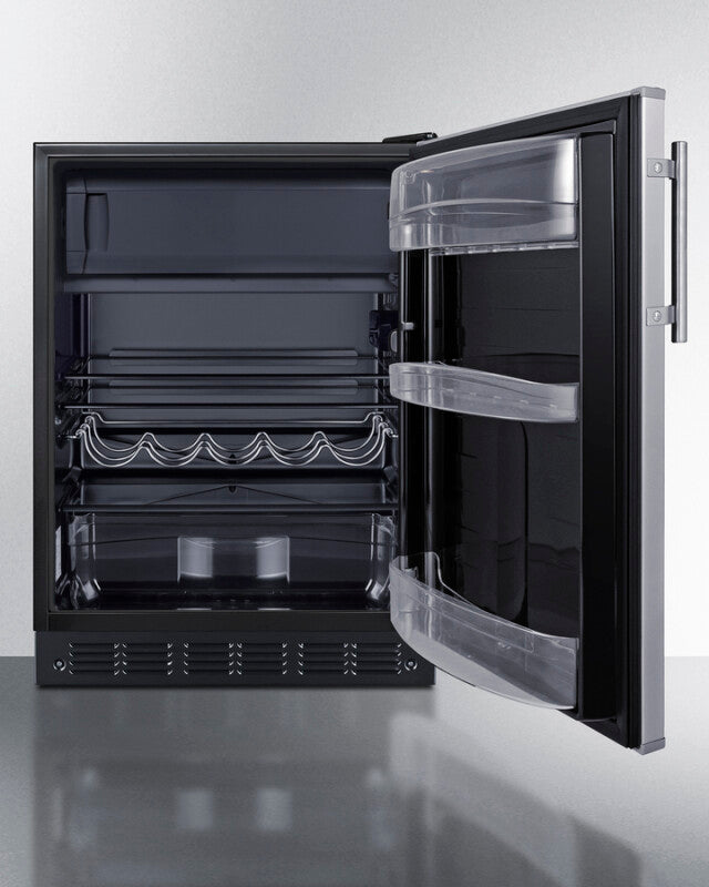 24" Wide Refrigerator-freezer - (CT66BK2SS) - SUMMIT