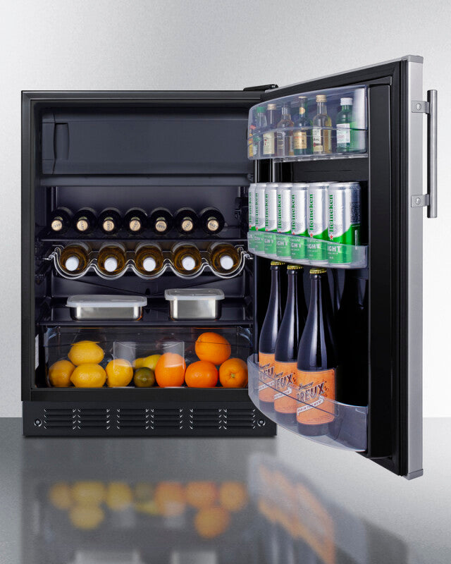 24" Wide Refrigerator-freezer - (CT66BK2SS) - SUMMIT