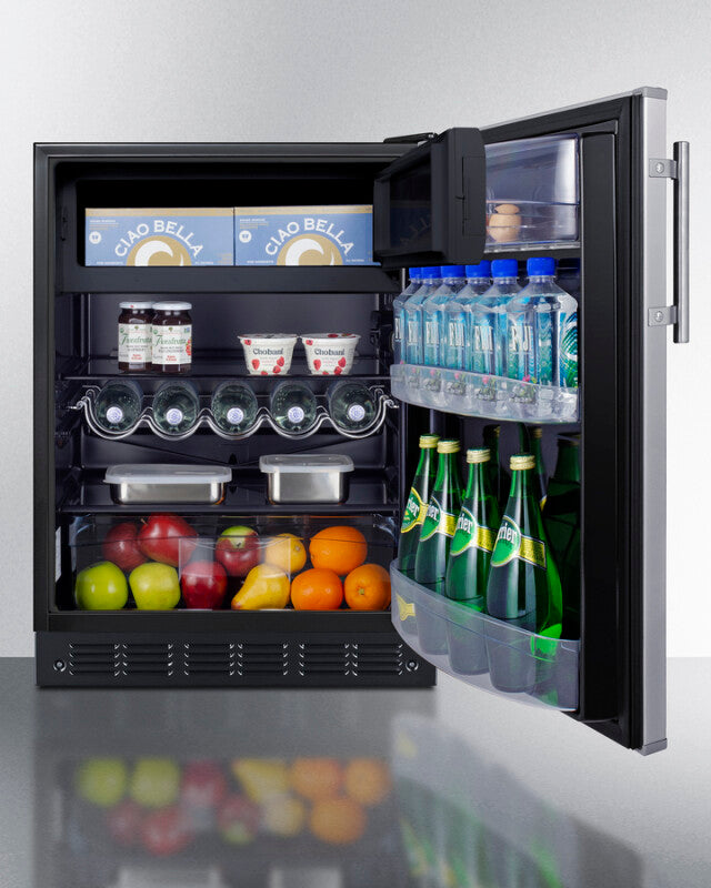 24" Wide Refrigerator-freezer - (CT66BK2SS) - SUMMIT