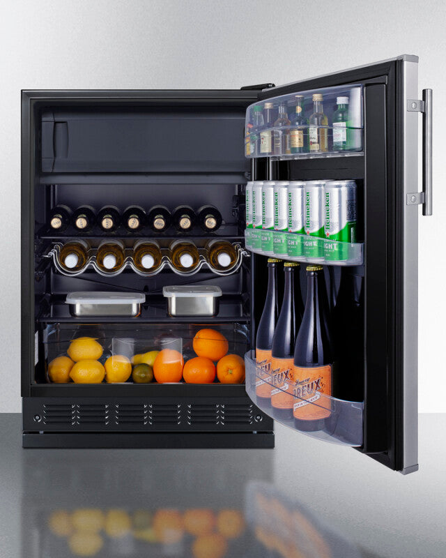 24" Wide Refrigerator-freezer - (CT66BK2SSRS) - SUMMIT