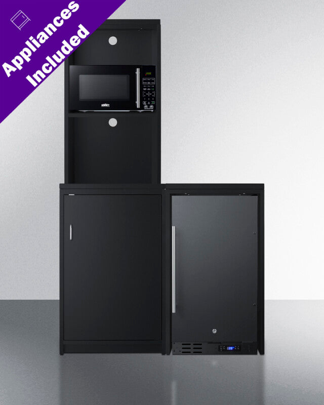 43" Wide Casework Suite With Refrigerator and Microwave, ADA Height - (CWSUITE43R)