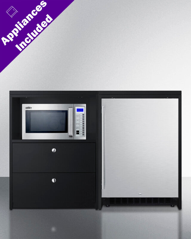 52" Wide Casework Suite With Refrigerator and Microwave, ADA Height - (CWSUITE52R)