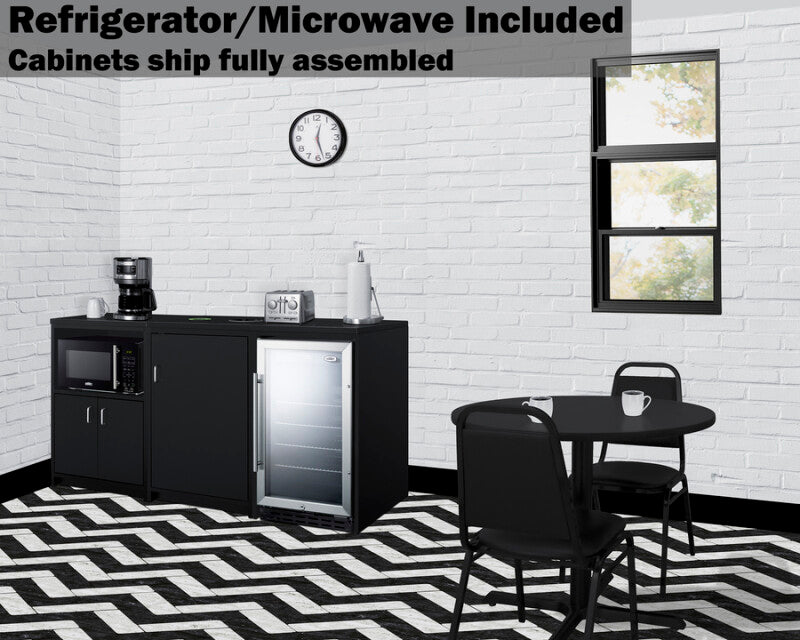 64" Wide Casework Suite With Beverage Center and Microwave, ADA Height - (CWSUITE64G)