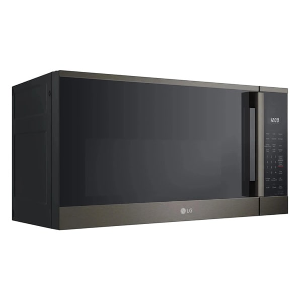 LG MVEM1825Z 30 in. 1.8 cu. ft. 1000W Smart Over-the-Range Microwave with 300 CFM & Sensor Cooking - PrintProof Black Stainless Steel