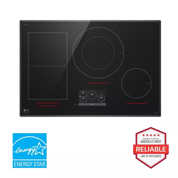 LG STUDIO CBIS3018BE 30 inch induction cooktop front view