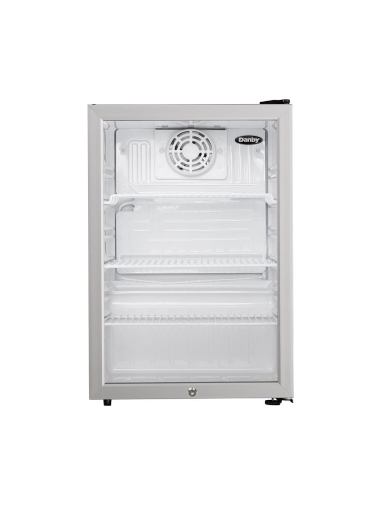 Danby 2.6 cu. ft. Compact Glass Door Fridge in Platinum - (DAG026A2BDB)