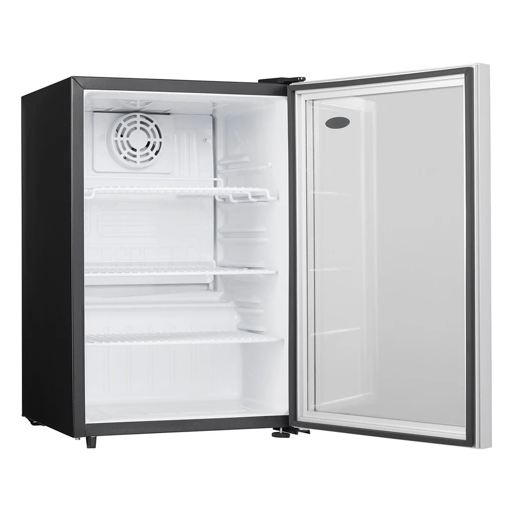 Danby 2.6 cu. ft. Compact Glass Door Fridge in Platinum - (DAG026A2BDB)