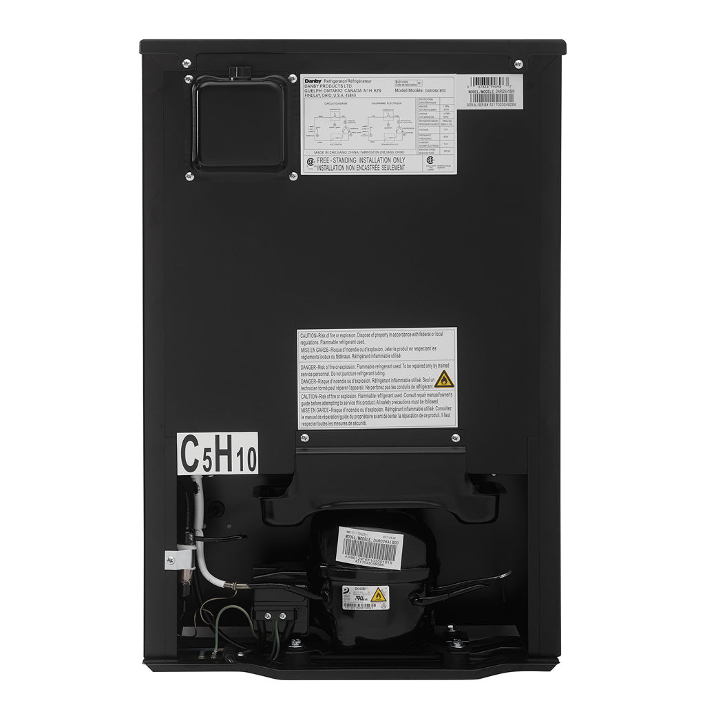 Danby 2.6 cu. ft. Compact Fridge in Black - (DAR026A1BDD) - DANBY