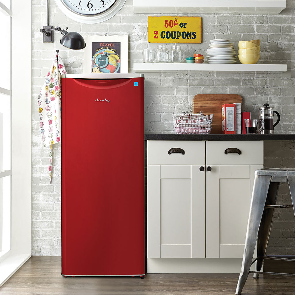 Danby 11.0 cu. ft. Apartment Size Fridge in Metallic Red - (DAR110A3LDB) - DANBY