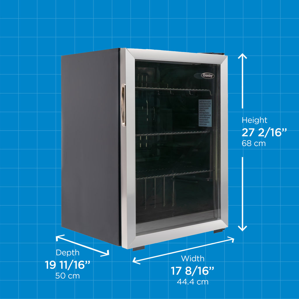 Danby 2.6 cu. ft. Free-Standing Beverage Center in Stainless Steel - (DBC026A1BSSDB) - DANBY
