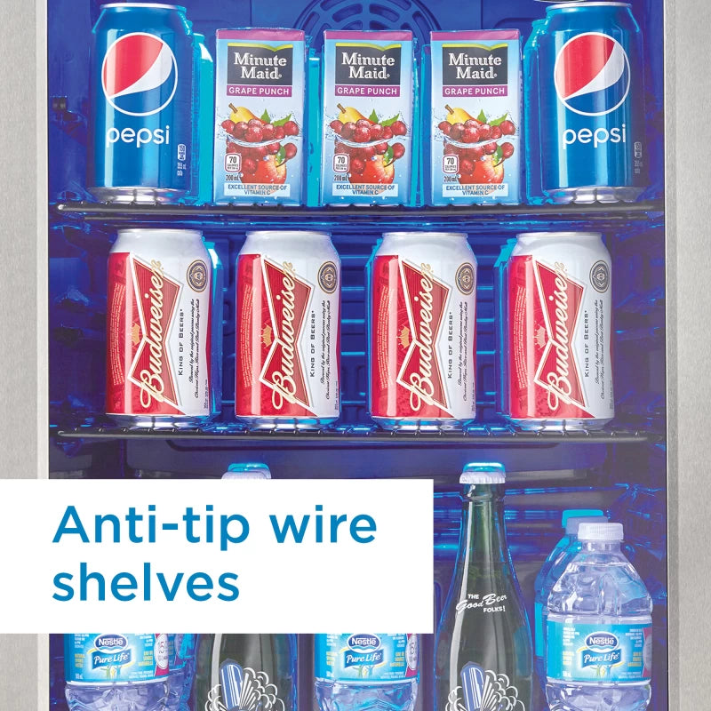 Danby 2.6 cu. ft. Free-Standing Beverage Center in Stainless Steel - (DBC026A1BSSDB) - DANBY