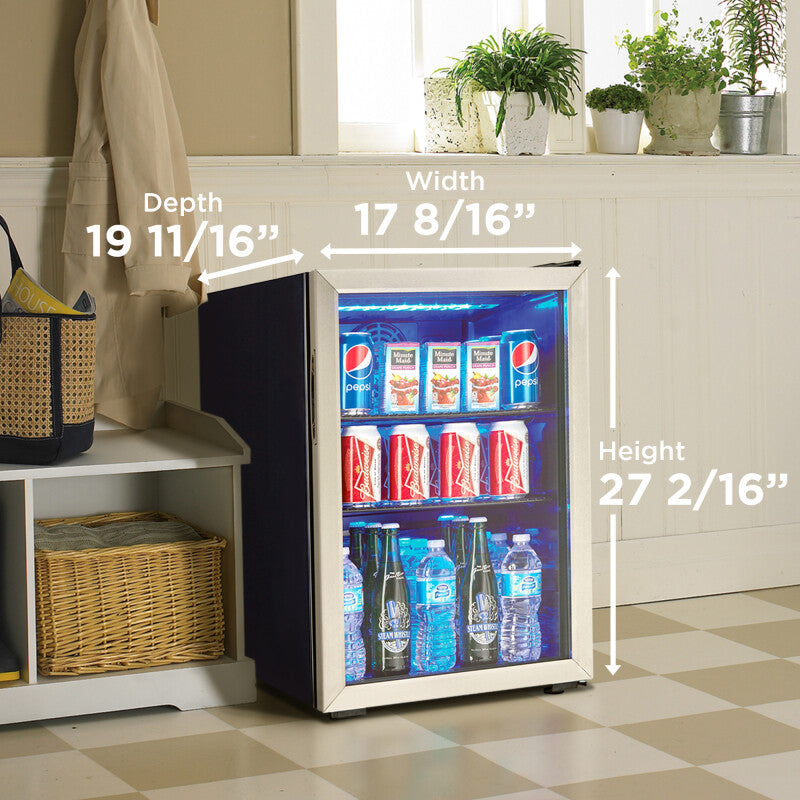 Danby 2.6 cu. ft. Free-Standing Beverage Center in Stainless Steel - (DBC026A1BSSDB) - DANBY