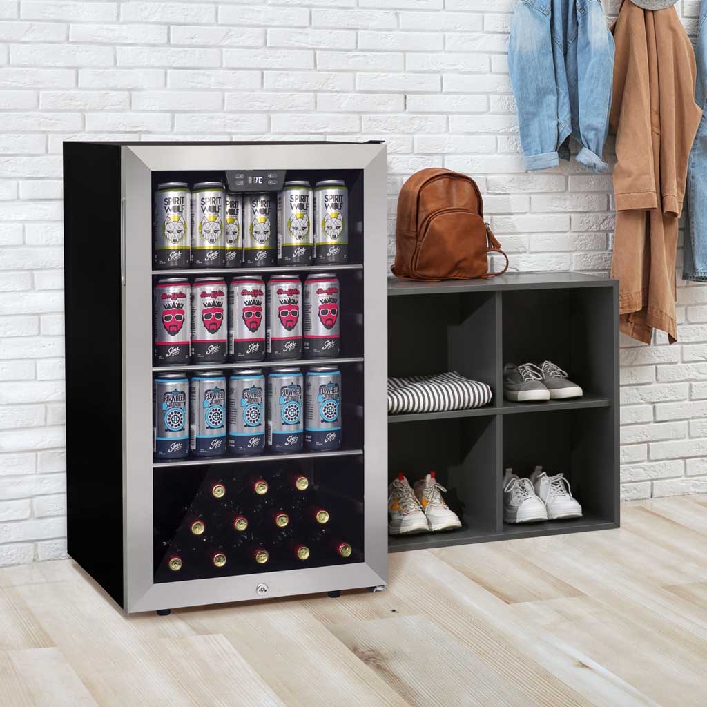 Danby 4.5 cu. ft. Free-Standing Beverage Center in Stainless Steel - (DBC045L1SS)