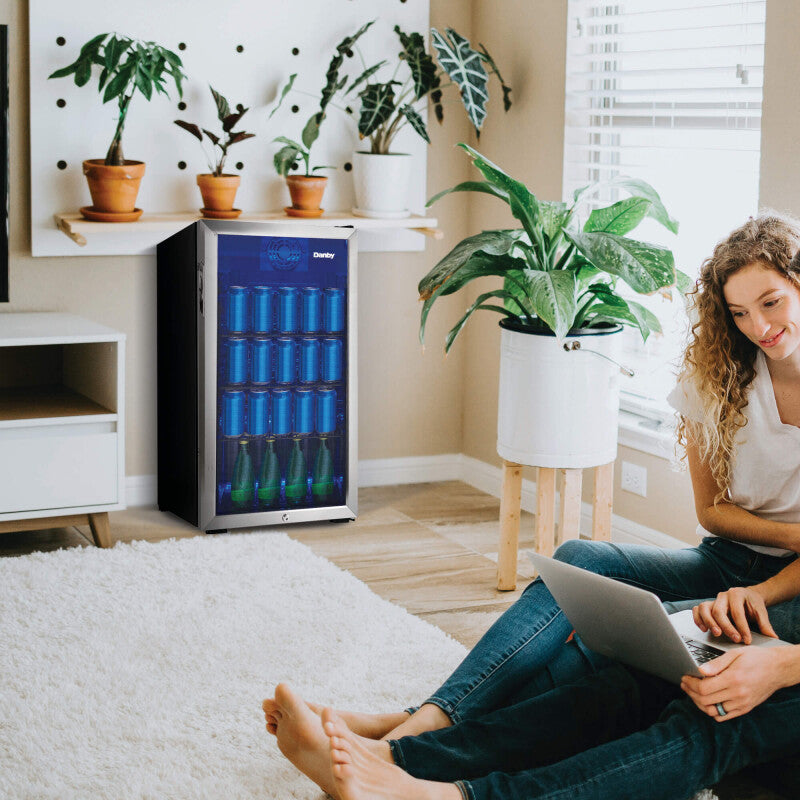 Danby new 3.1 cu. ft. Free-Standing Beverage Center in Stainless Steel - (DBC117A1BSSDB6) - DANBY