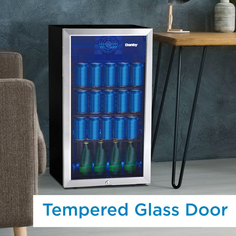 Danby new 3.1 cu. ft. Free-Standing Beverage Center in Stainless Steel - (DBC117A1BSSDB6) - DANBY