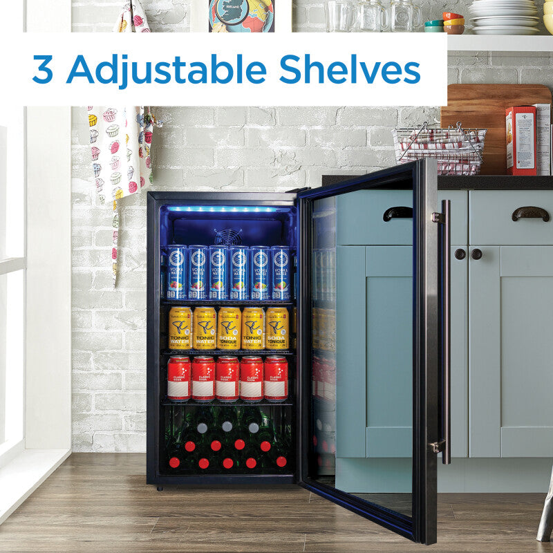 Danby 3.1 cu. ft. Free-Standing Beverage Center in Stainless Steel - (DBC117A2BSSDD6) - DANBY