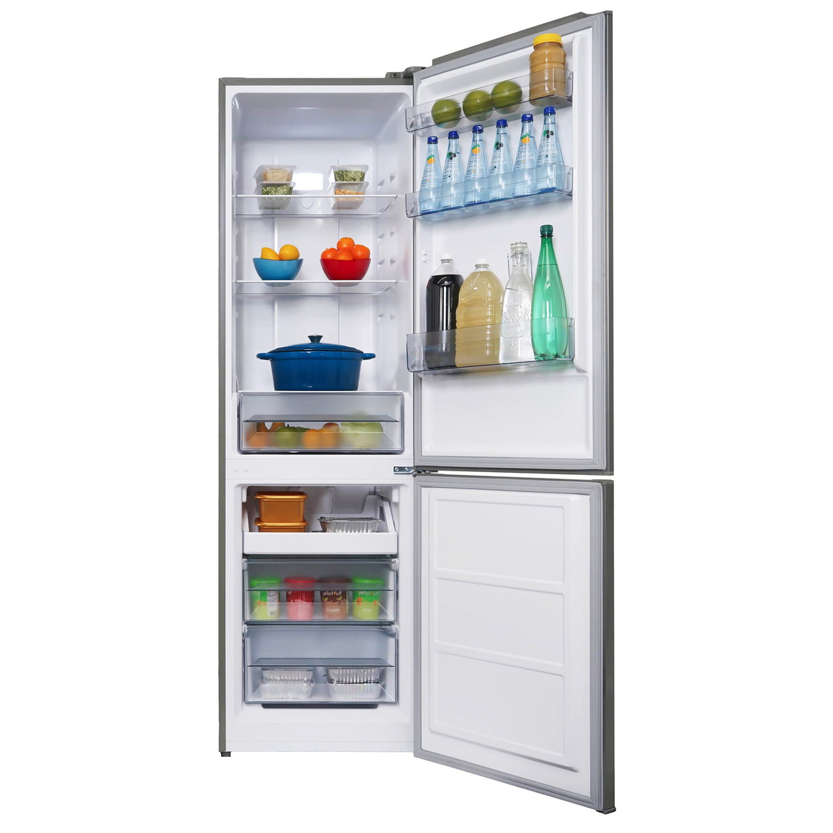 Danby 10.3 cu. ft. Bottom Mount Apartment Size Fridge in Stainless Steel - (DBMF100B1SLDB) - DANBY