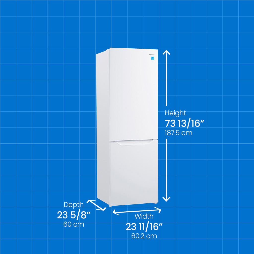 Danby 10 cu. ft. Bottom Mount Apartment Size Fridge in White - (DBMF100B1WDB) - DANBY