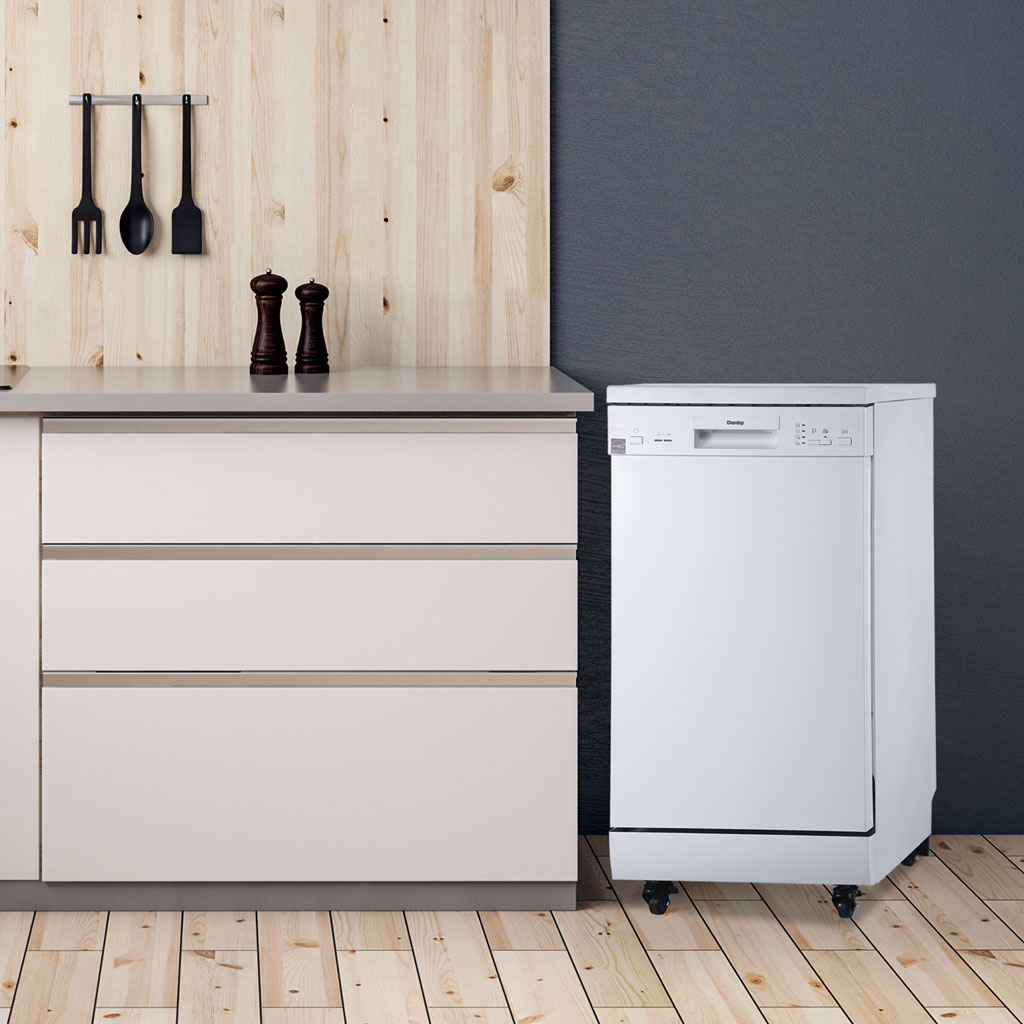 Danby 18" Wide Portable Dishwasher in White - (DDW1805EWP) - DANBY