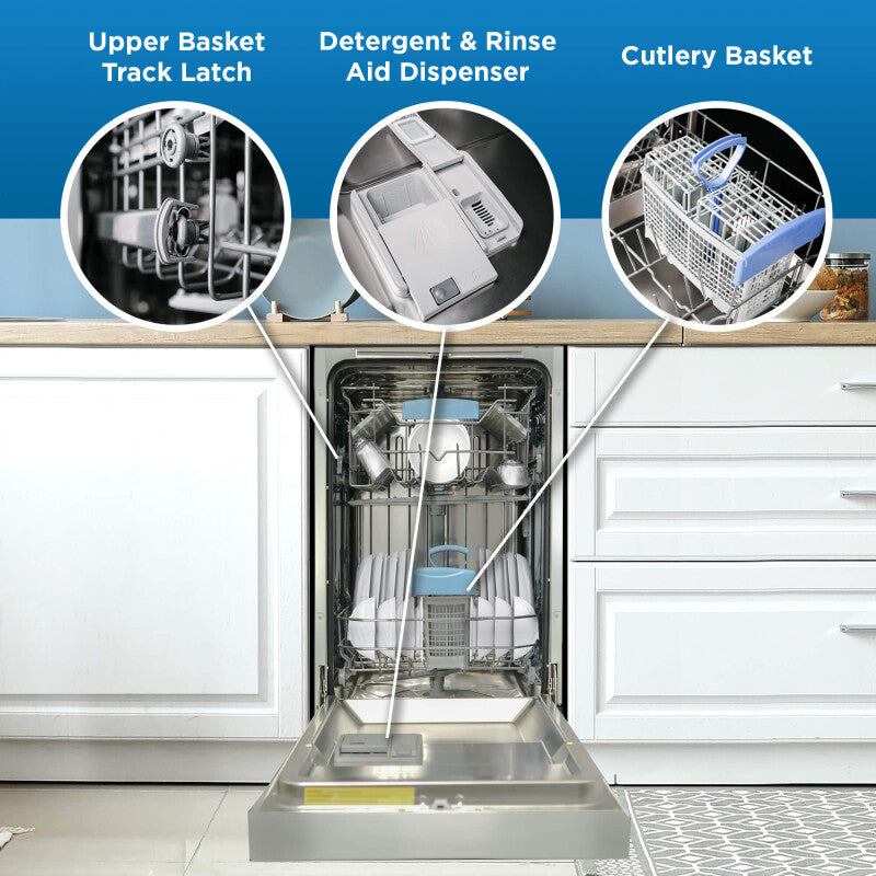 Danby 18" Wide Built-in Dishwasher in Stainless Steel - (DDW18D1ESS) - DANBY