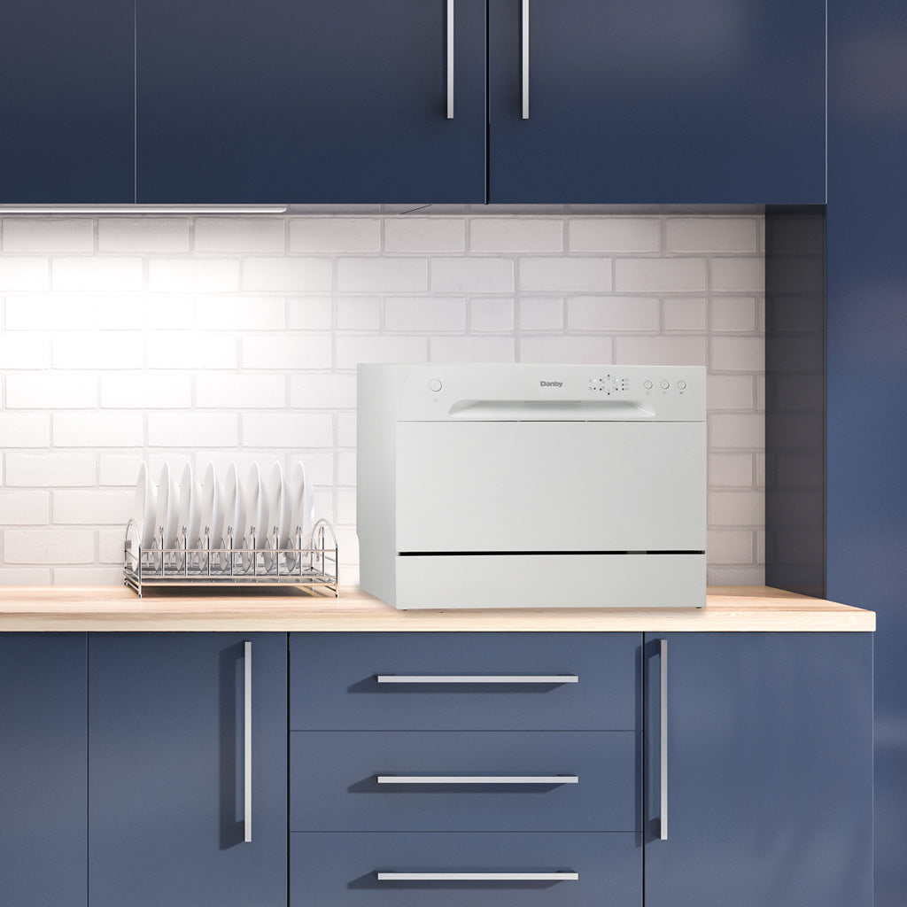 Danby 6 Place Setting Countertop Dishwasher in White - (DDW621WDB) - DANBY
