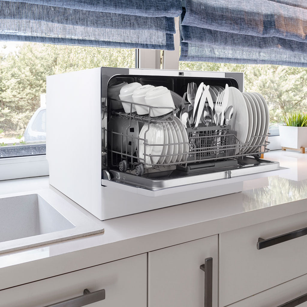 Danby 6 Place Setting Countertop Dishwasher in White - (DDW621WDB) - DANBY