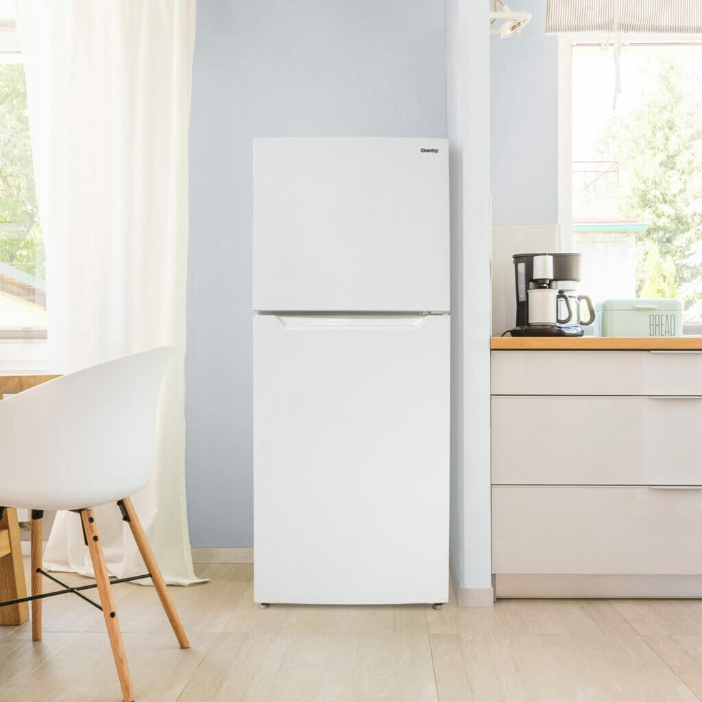 Danby 10.1 cu. ft. Top Mount Apartment Size Fridge in White - (DFF101B2WDB) - DANBY