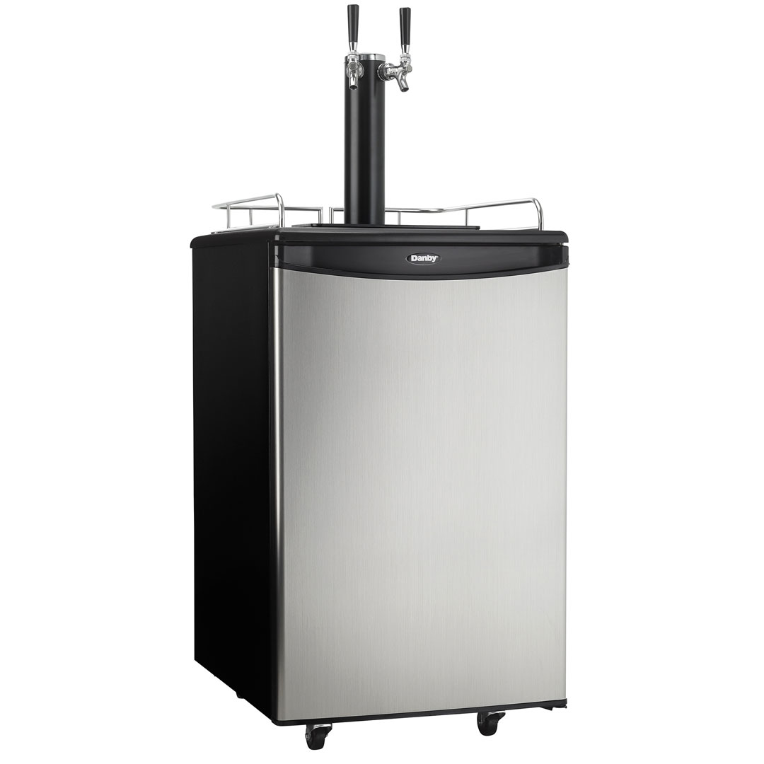 Danby 5.4 cu. ft. Dual-Tap Keg Cooler in Stainless Steel - (DKC054A1BSL2DB) - DANBY