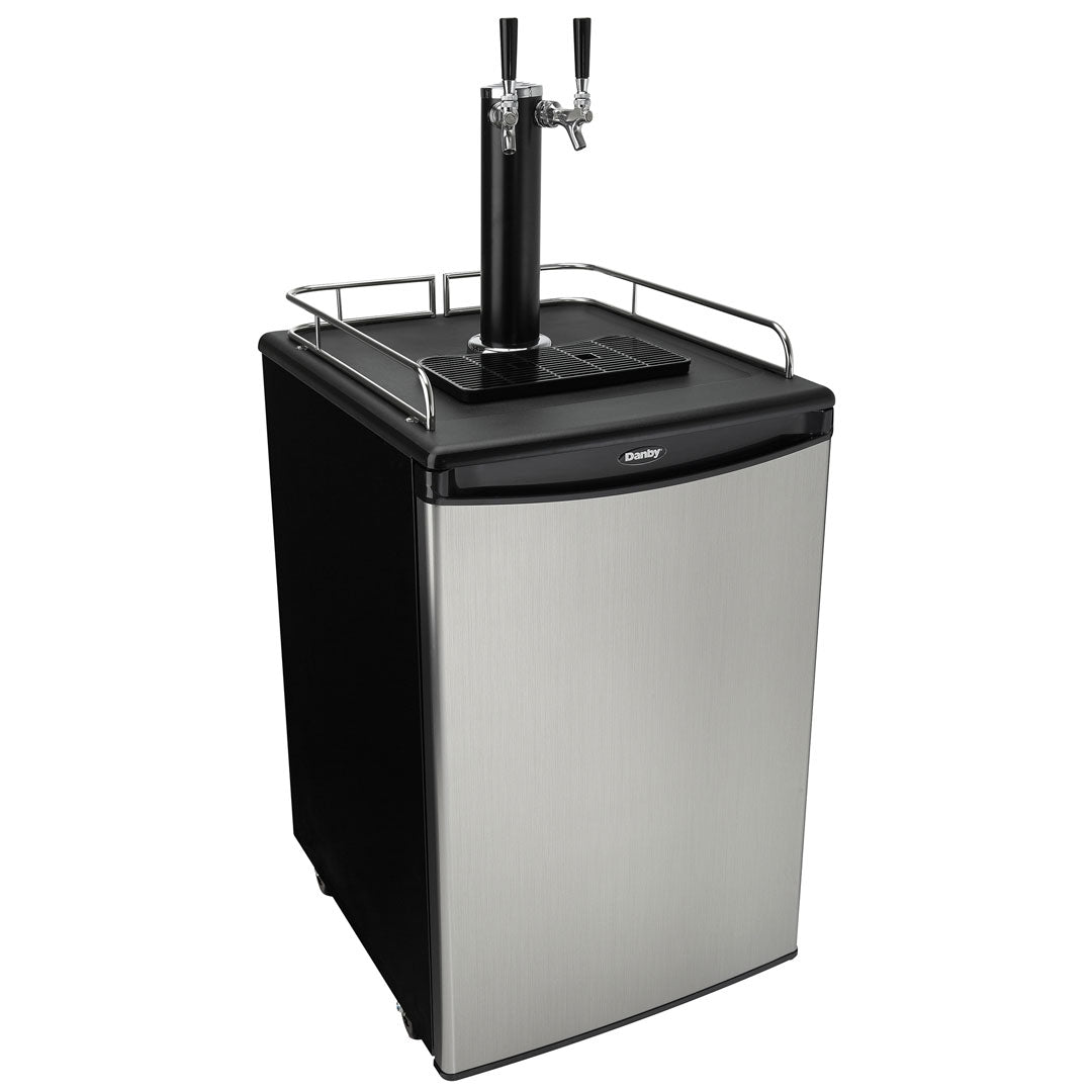 Danby 5.4 cu. ft. Dual-Tap Keg Cooler in Stainless Steel - (DKC054A1BSL2DB) - DANBY