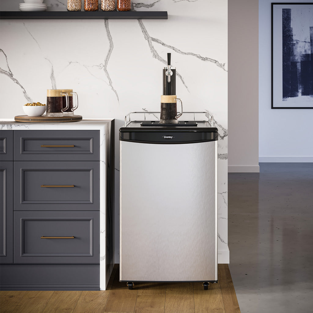 Danby 5.4 cu. ft. Single Tap Keg Cooler in Stainless Steel - (DKC054A1BSLDB)