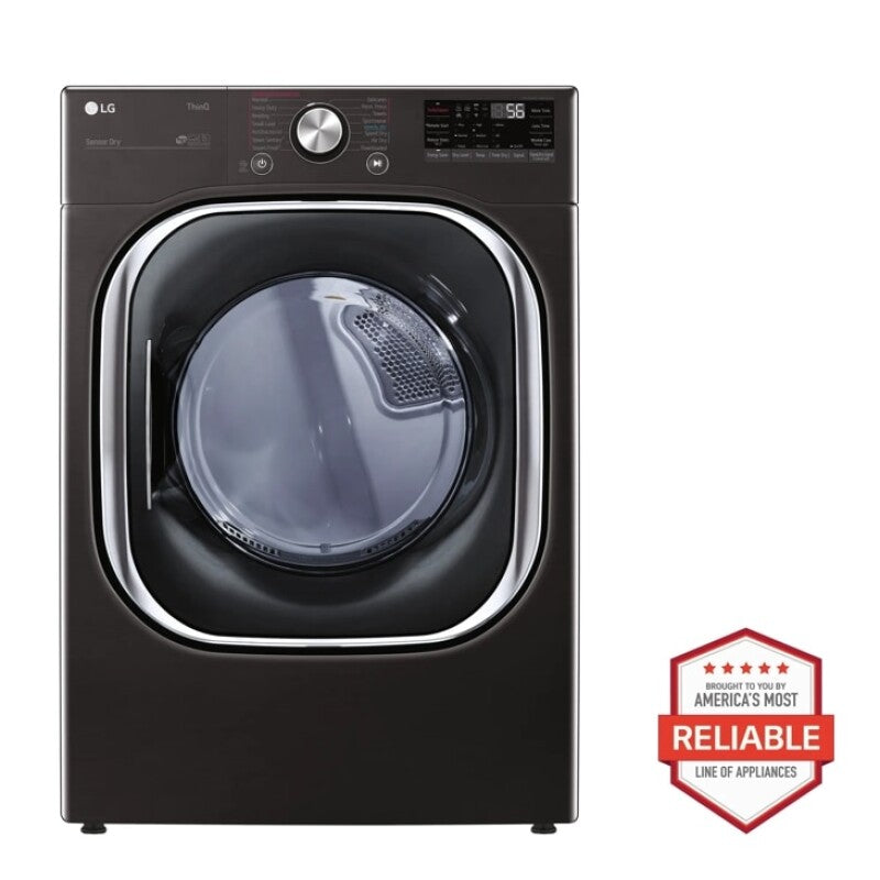 7.4 cu. ft. Ultra Large Capacity Smart wi-fi Enabled Front Load Gas Dryer with TurboSteam(TM) and Built-In Intelligence - (DLGX4501B) - LG