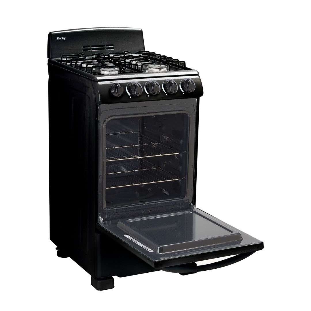 Danby 20" Wide Gas Range in Black - (DR202BGLP) - DANBY