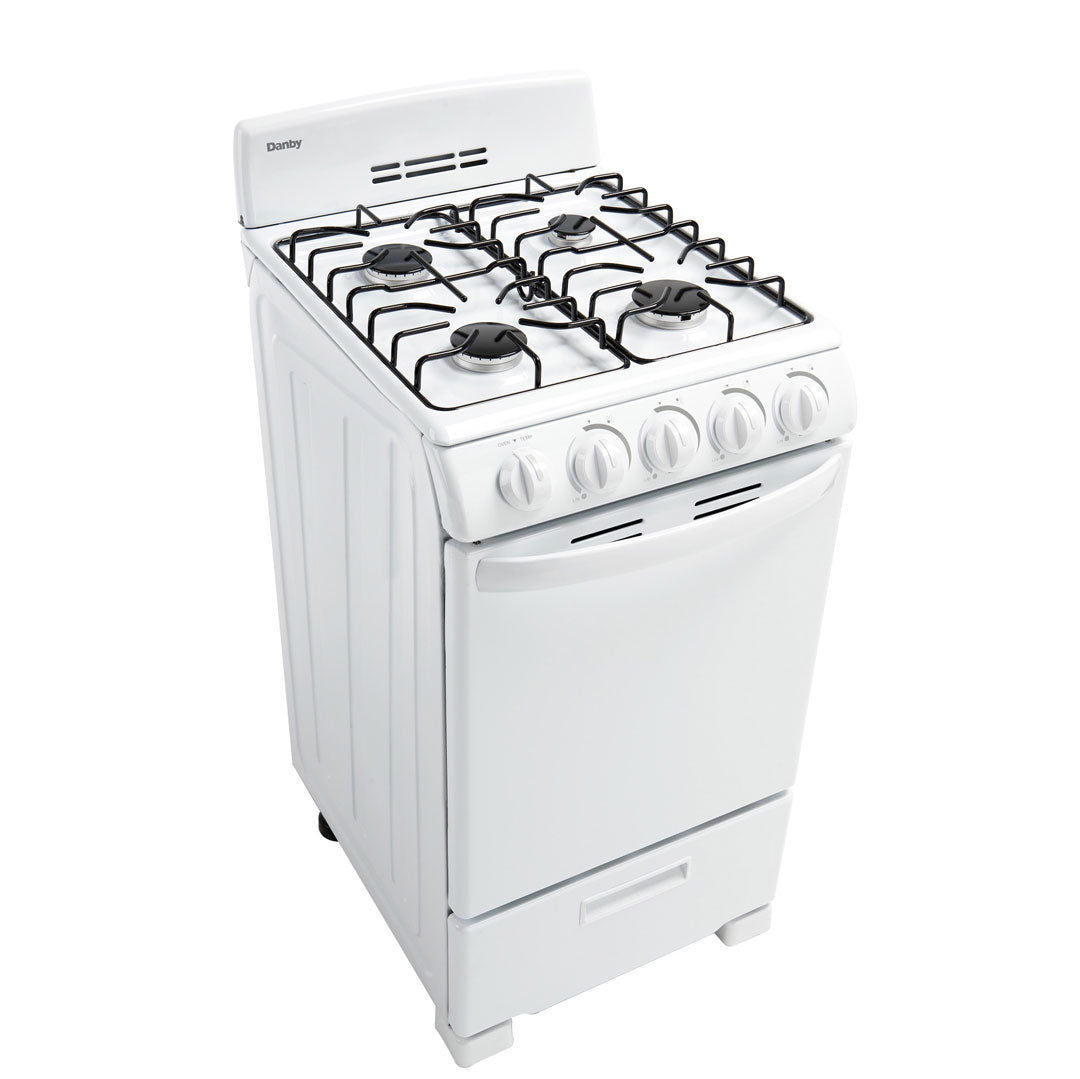 Danby 20" Wide Gas Range in White - (DR202WGLP) - DANBY