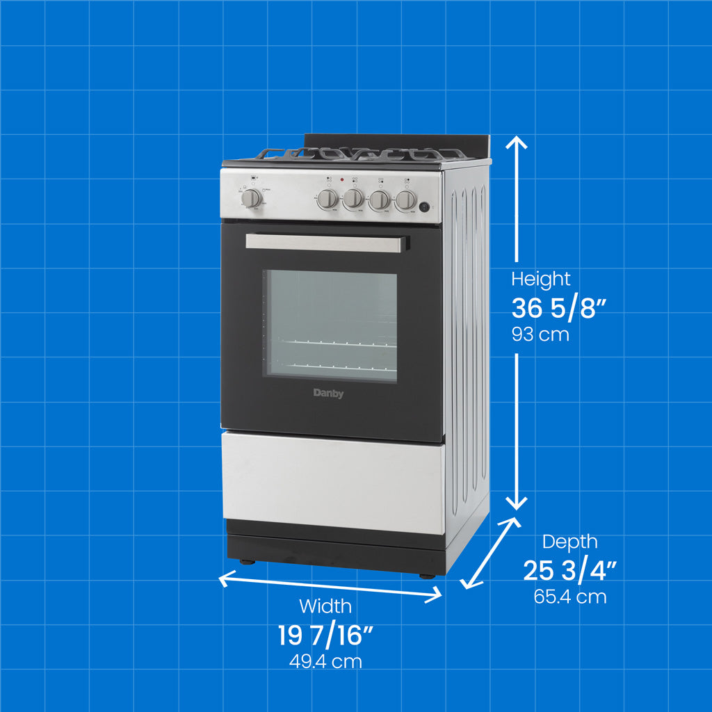 DR20V1BSSGLP Danby 20: Stainless Steel Gas Range - (DR20V1BSSGLP)
