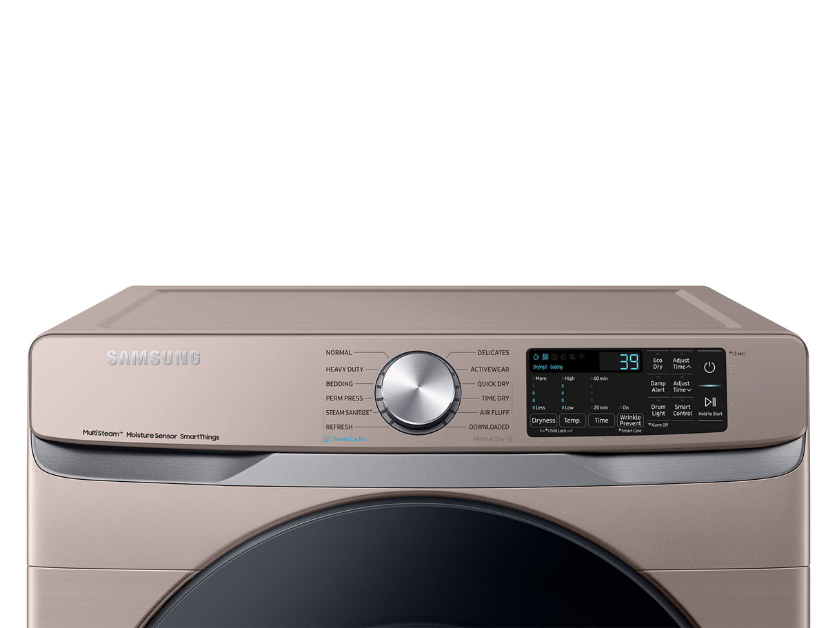 7.5 cu. ft. Smart Electric Dryer with Steam Sanitize+ in Champagne - (DVE45B6300C)