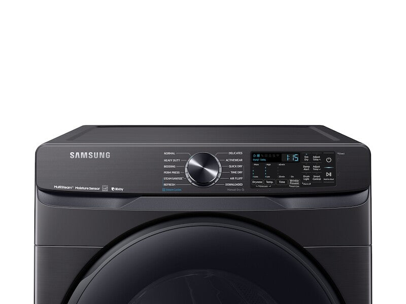 7.5 cu. ft. Smart Gas Dryer with Steam Sanitize+ in Black Stainless Steel - (DVG50R8500WA3)